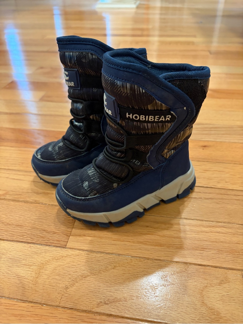 Hobibear Kids Navy Blue Lined Winter Boots